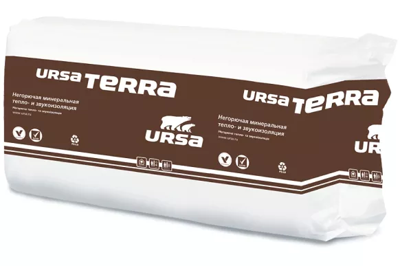 Утеплитель из минеральной ваты URSA TERRA 37 PN Плита (1250х610х75 мм) 12 шт