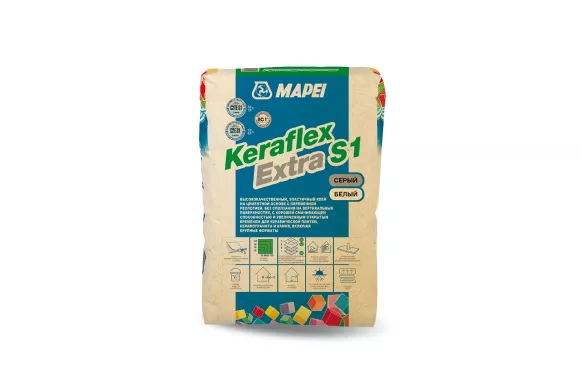 Смеси сухие клеевые MAPEI Keraflex Extra S1 цвет Белый 25 кг