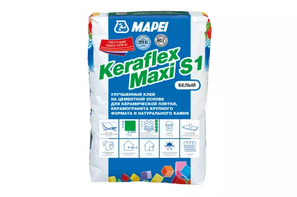 Смеси сухие клеевые MAPEI Keraflex Maxi S1 цвет Белый 25 кг